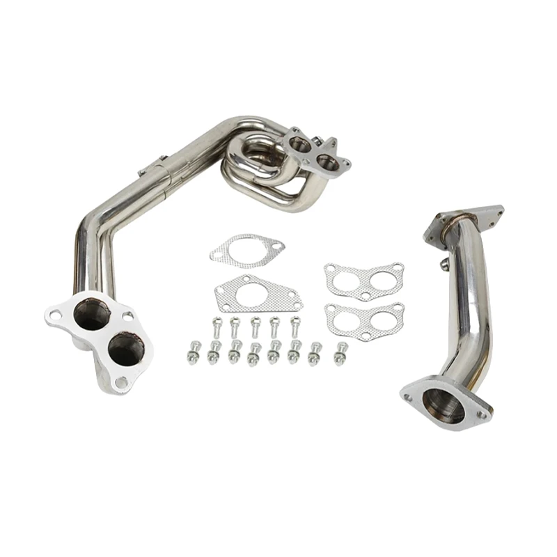 For 08-17 Impreza WRXSTI G3G4 EJ25 High Flow Exhaust Manifold 2-Pieces Header  quality Stainless Steel automobile Exhaust PIPE