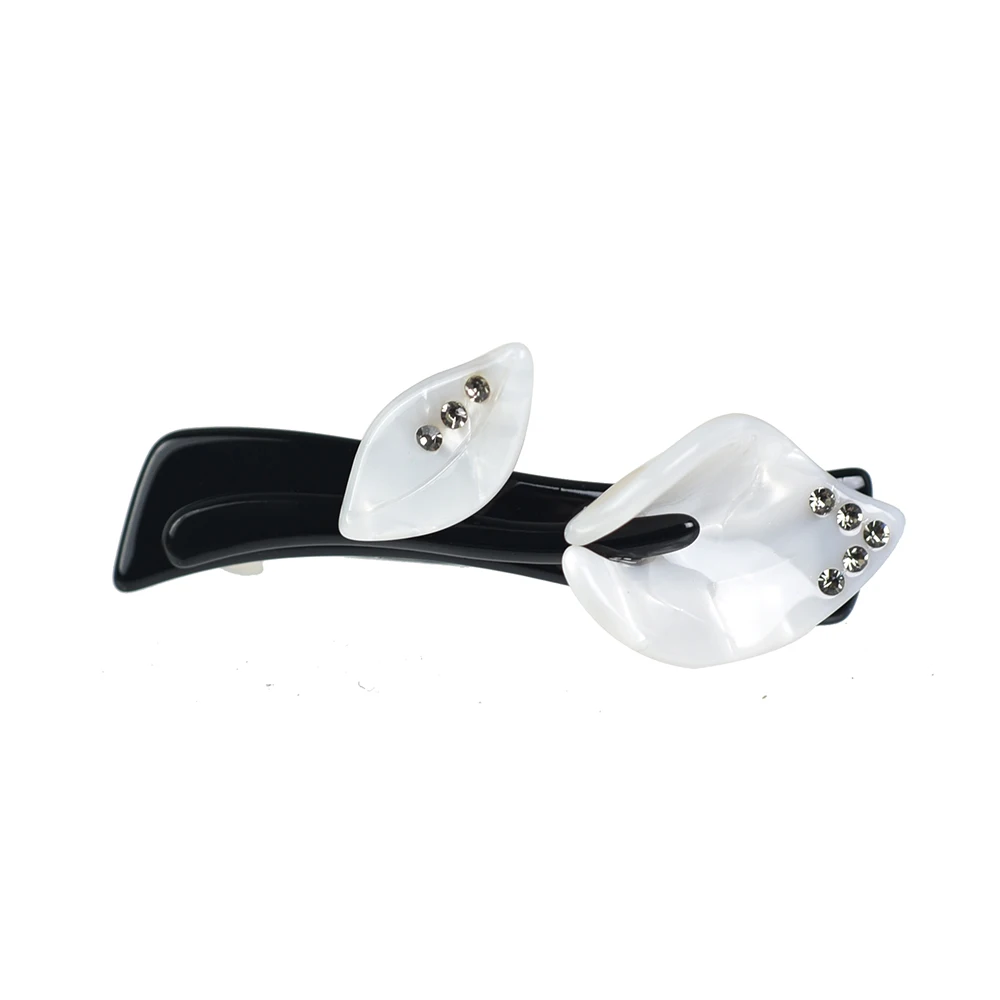 Women headwear girls hairwear cute hair clip small size leaf hair barrette fashion rhinestone hair accessories for women