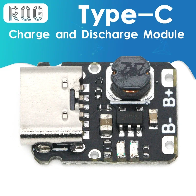 Mini lithium battery charging module with 5V output boost 18650 type-C with protection