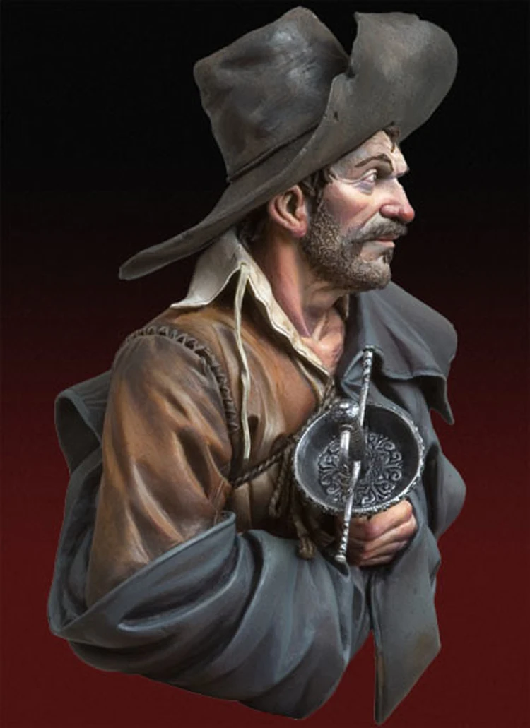 نموذج راتنج الناهب تمثال نصفي ، GK ، موضوع تاريخي ، مجموعة مفككة وغير مصبوغة ، #3