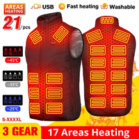 21 Areas Heated Vest Men women Jacket Heated Winter Womens Heater Jacket Thermal Vest Body Warmer Outdoor sports Heated Coat