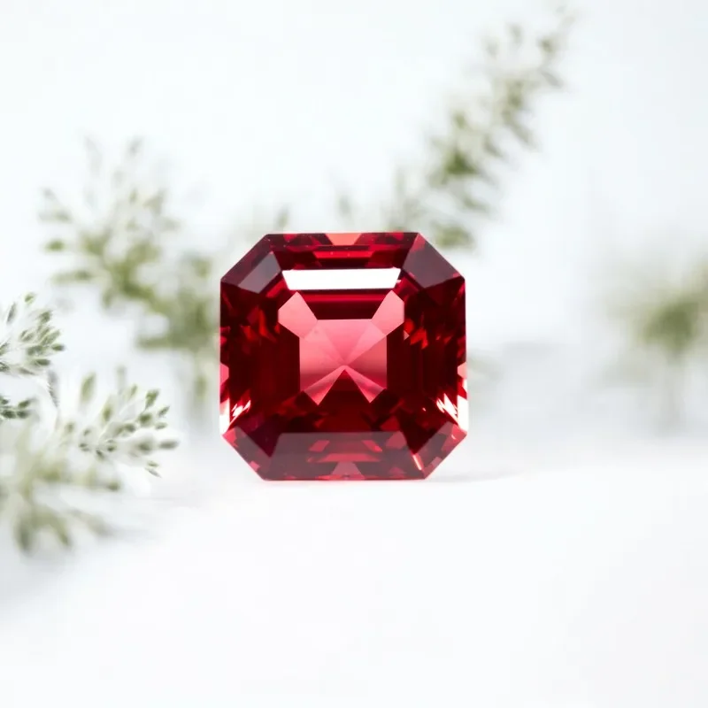 

Asscher Cut Sunset Red Lab Grown Sapphire Оптовая продажа для DIY Кольцо Ожерелье Серьги Изготовление материалов Выборный сертификат