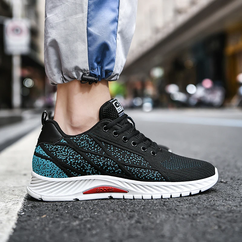 

Дышащие сетчатые кроссовки для увеличения роста, размер 37, мужские спортивные и повседневные туфли