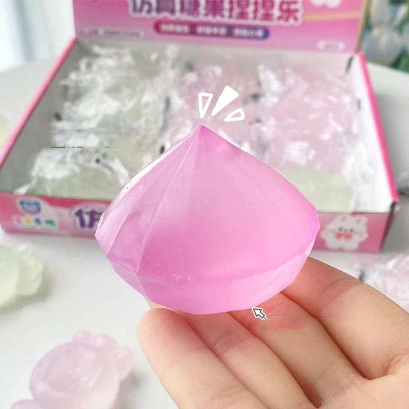 Squishy Sunshine change Candy Diamond maltosio Ball Stress Ball Anti Stress pettirity giocattoli per bambini rimbalzo lento Cute Gift Girls