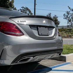 For Mercedes W205 Rear Spoiler Wing Caps C Class C200 C250d C300 C43 C63 Rear Trunk Spoiler Caps 2014-2021 Bodykits Tuning
