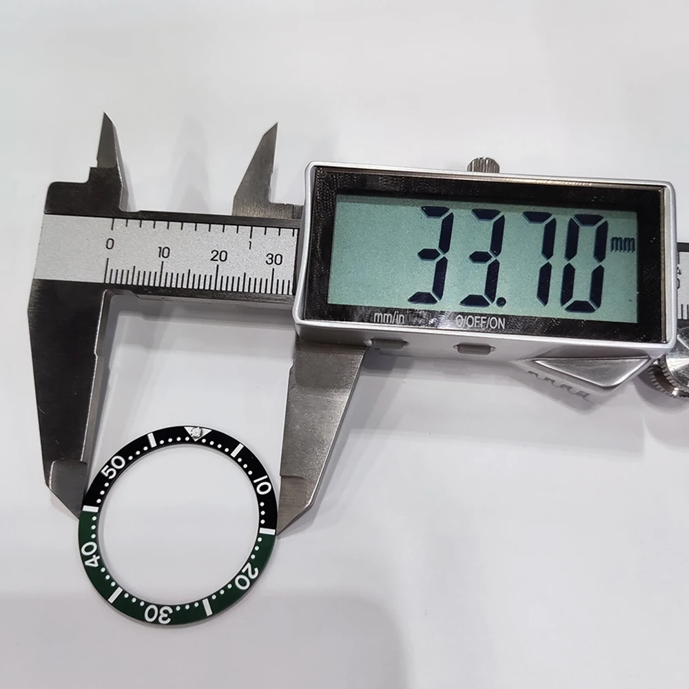 33.7*27.5MM Orologio Lunetta Inserto Misurazione Sostituto Orologio Inserto Anello Luminoso Accessori Per Orologi Piatto Ceramica di Alta Qualità