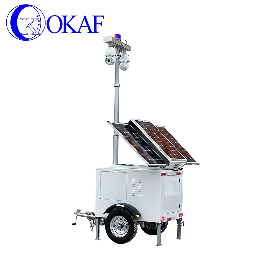 كاميرا Cctv تعمل بالطاقة الشمسية قابلة للتجديد، مقطورة Cctv متنقلة #6