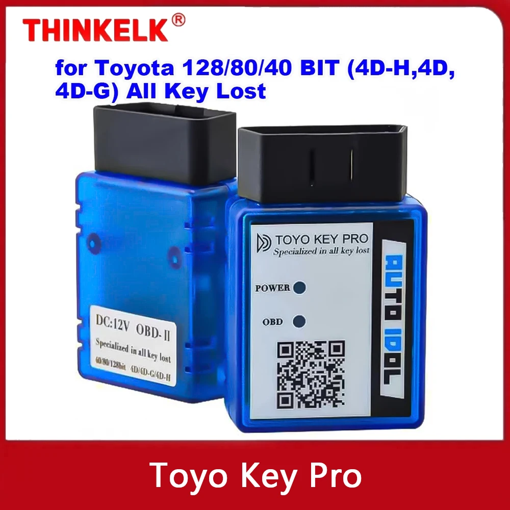 

Toyo Key Pro OBD 2 OBD2 for Toyota 40/80/128 BIT (4D, 4D-G, 4D-H) All Key Lost for Toyota Auto Key Programmer