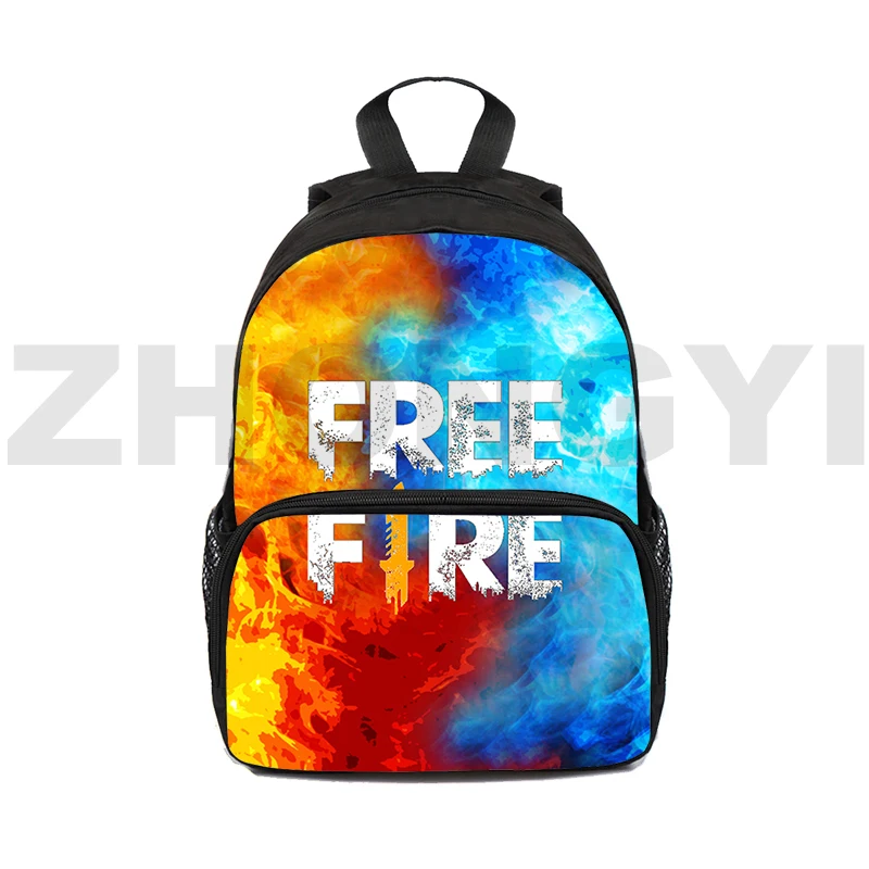 Free Fire Garena Schoolbag para Meninas Adolescentes, Sacos de Viagem, Laptop Bookbag, 3D Print, Hot Mochila para Mulheres, 16"