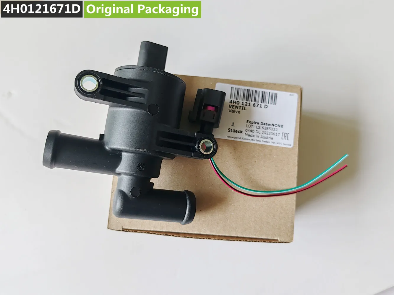 Genuine New 4H0 121 671 D Heater Control Water Valve for Audi A6 Q7 VW GTI Tiguan Golf Skoda Seat 1.8T 2.0T 4H0121671D 4H0121671 