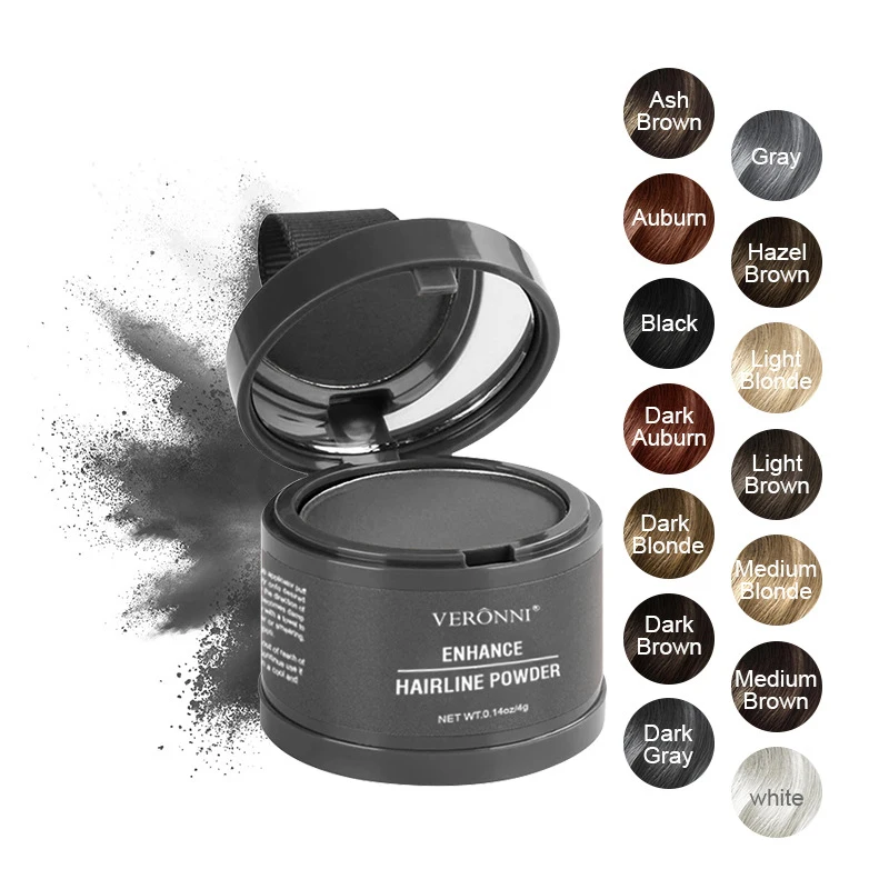 Puder do makijażu Hairline Powder 14 kolorów Naturalny wodoodporny odcień linii włosów Czarny korzeń Korektor Pokrywa Naprawa farby Wypełnienie włosów