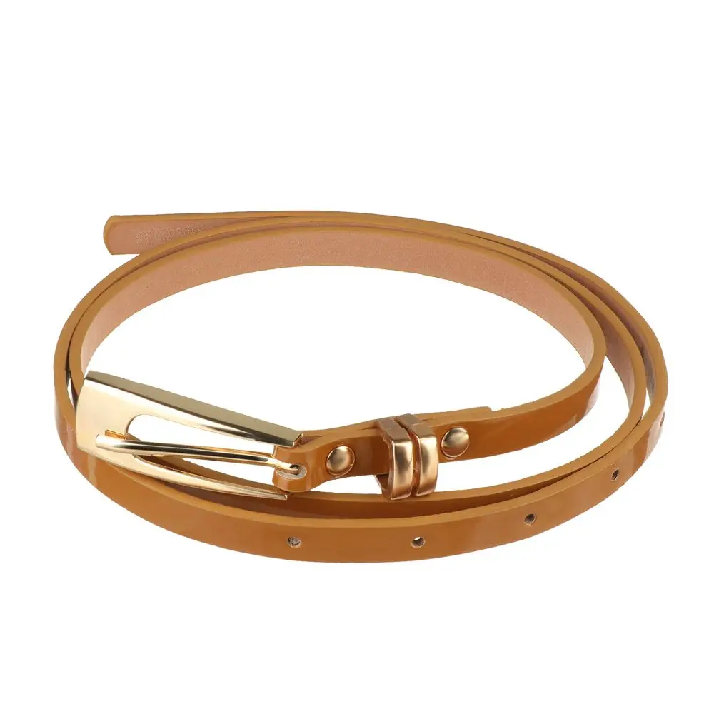 Vintage Casual Cinch Waist Band Faux Leather Waistband Ladies Dress Cummerbands Skinny Thin Belt