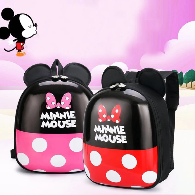 Disney Mickey Mouse Backpack Children\'s Bag Minnie Mouse Hard Shell Package Backpack Fashion School Bags Kids Travel Bag Gifts