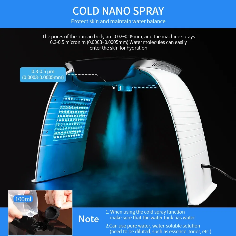Smart Health Device   Care Age Nano Moisturize Far     Machine Facial Steamer PDT Red Light Therapy