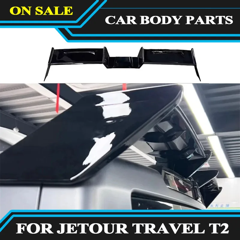 Car rear spoiler fit for JETOUR Traveler T2 2024 black warrior ABS rear spoiler