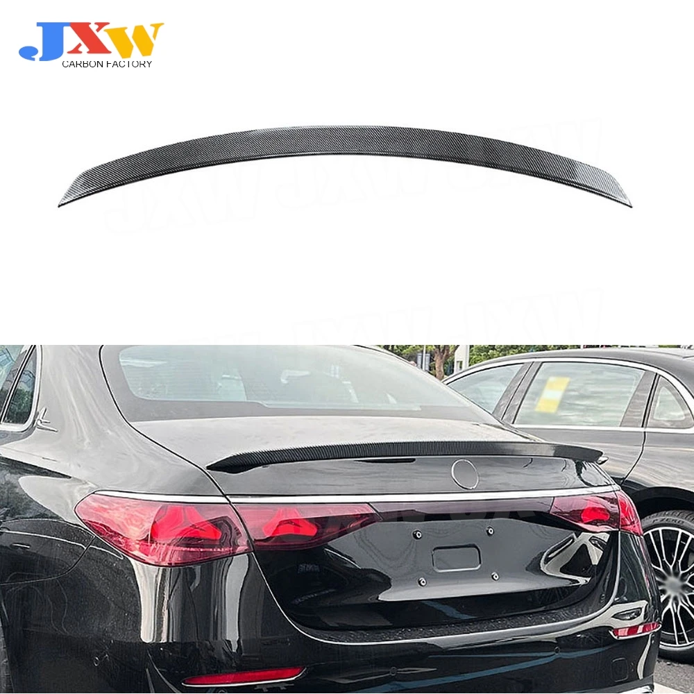 

for Benz W214 E260 E300 E53 E63 AMG Sedan 2024 + Rear Trunk Lip Spoiler Body Kits Cars Accessories Carbon Fiber Boot Wing FRP