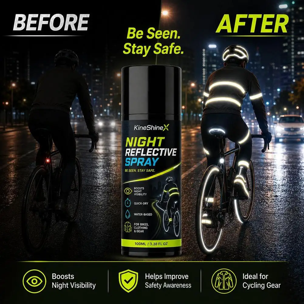 100ml Fluorescent Spray Glow In The Dark Spray Paint Reflective Night Spray High Visibility Reflective Night Agent