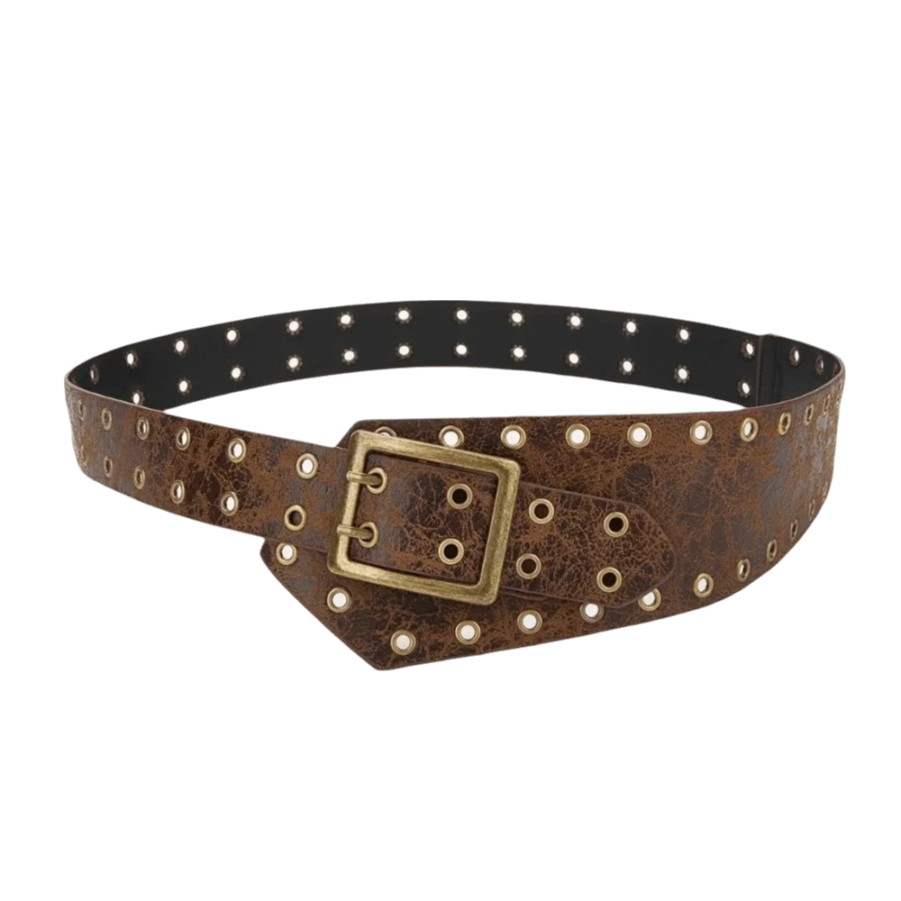 Vintage Adjustable Women Waist Belt Metal Buckle Y2K Punk Rivet Belt Corset Belt Women Fashion