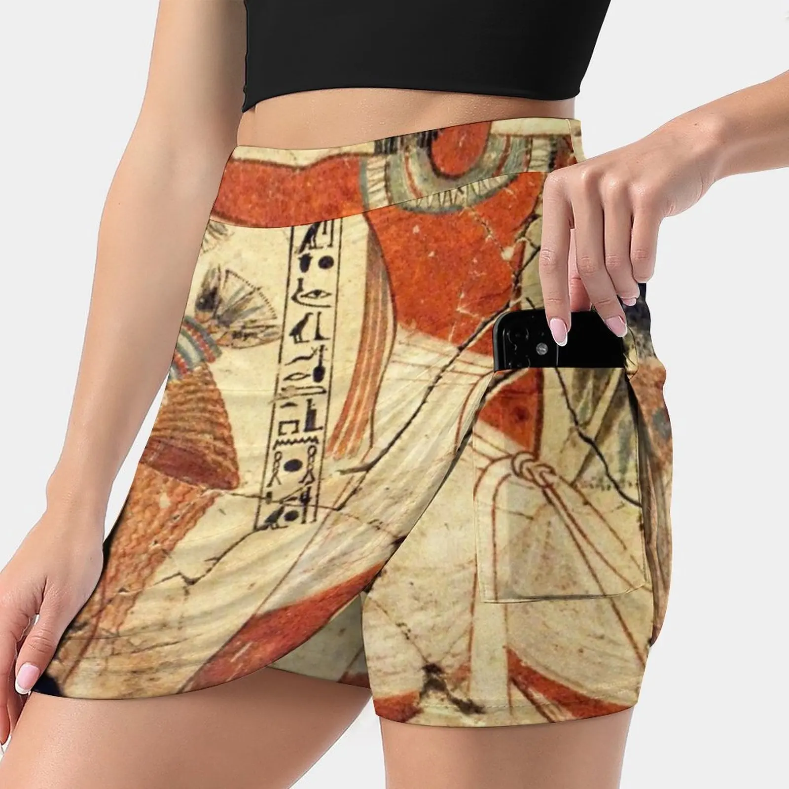 

Ancient Egyptian Couple Hunting Women's skirt Y2K Summer Clothes 2022 Kpop Style Trouser Skirt With Pocket Nobel Egypt Egyptian