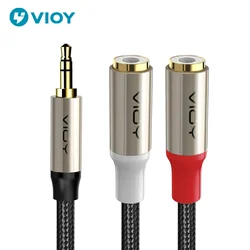 3,5 mm na kabel RCA Jack 3,5 mm męski na 2 żeńskie RCA Stereofoniczny adapter audio Kabel do smartfona Tablet Głośnik Kino domowe HDTV