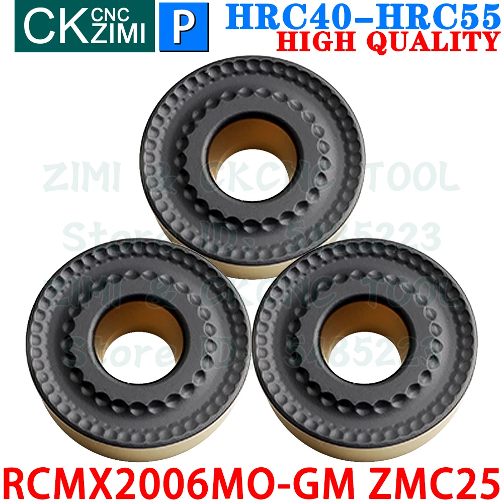 RCMX2006MO-GM ZMC25 RCMX 2006 MO GM ZMC25 R10 Insertos de carburo Insertos de fresado redondos Fresado frontal Herramientas intercambiables Herramientas de torno de metal RCMT TRS10R CNC Para Acero Acero Inoxidable