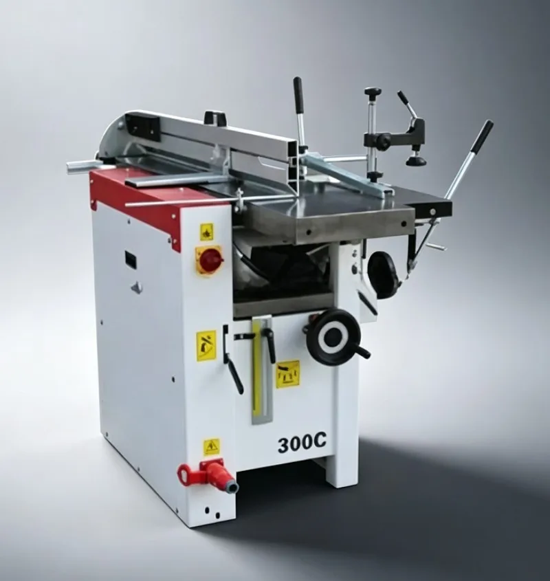 300C 3-in-1 Combination Woodworking Machine, Planer Thicknesser Mortiser for Furniture Workshop