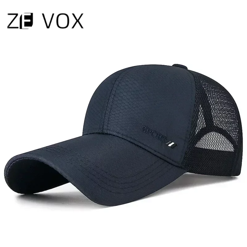 

Summer Extra Brim Outdoor Sports Baseball Cap Half Mesh Men Women Male Female Breathable Sun Truck Golf Running Fisherman Hat