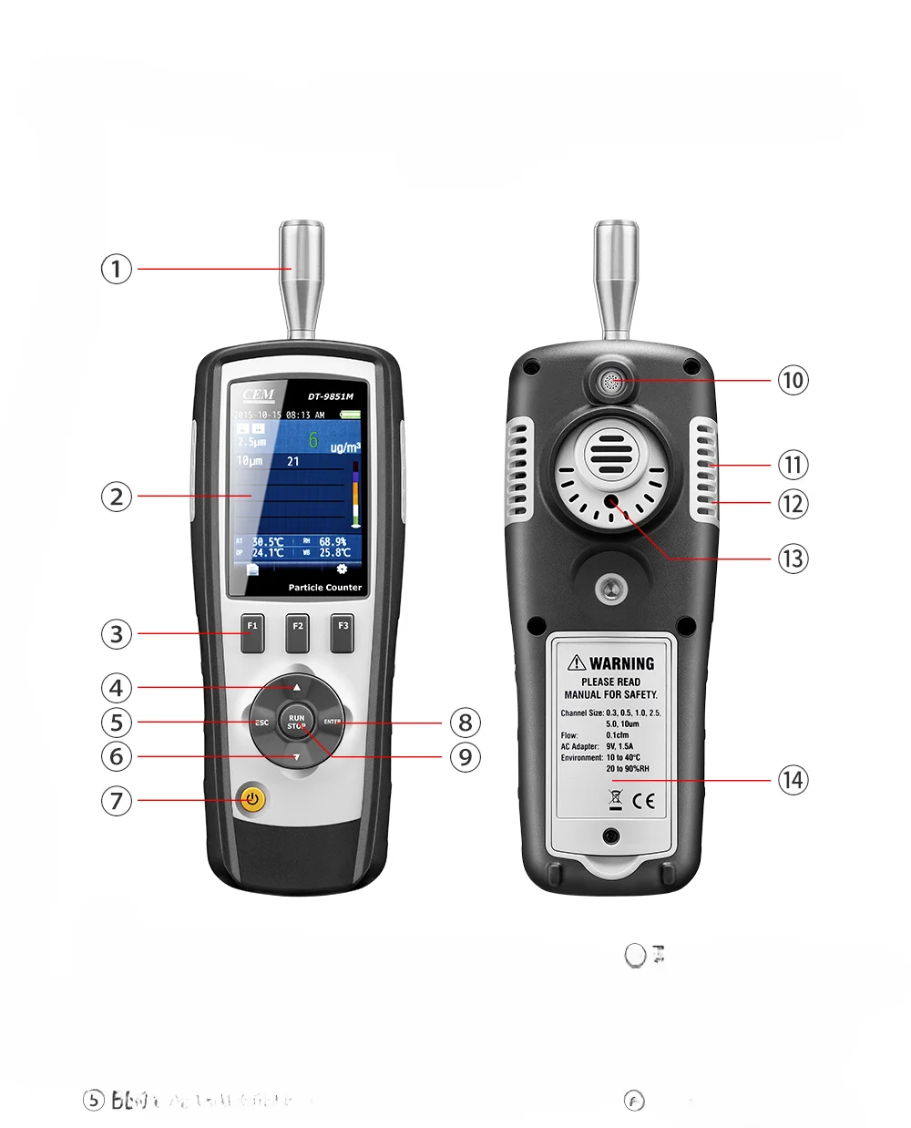 Professional Handheld Air Laser Particle Counter Price For Cleanroom Lighthouse