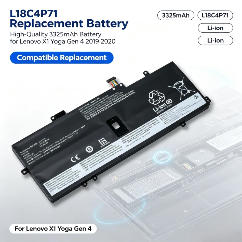 High-Quality 3325mAh L18C4P71 Battery for Lenovo X1 Yoga Gen 4 (2019/2020)