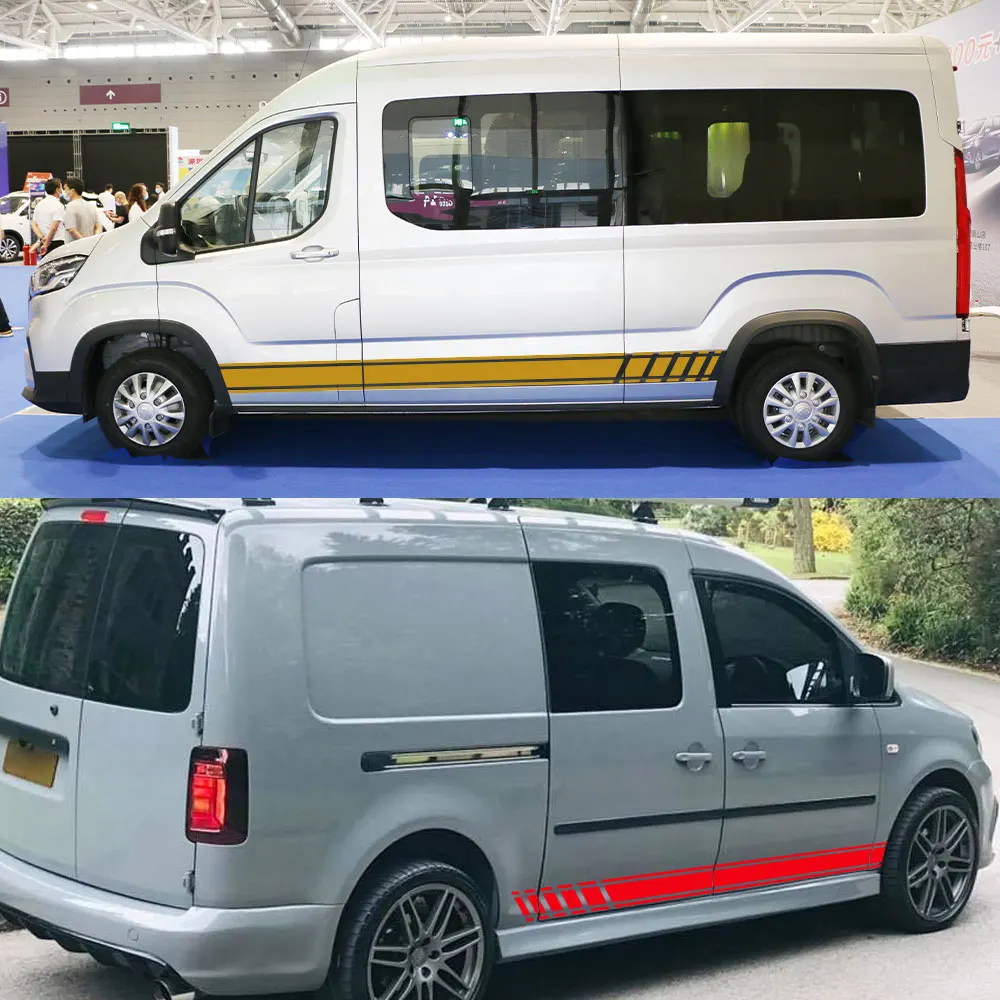 2PCS Car Door Side Stickers For Volkswagen VW Caddy MK1 MK2 MK3 MK4 2 3 4 Maxi Kombi Camper Van Vinyl Decals Tuning Accessories view 4