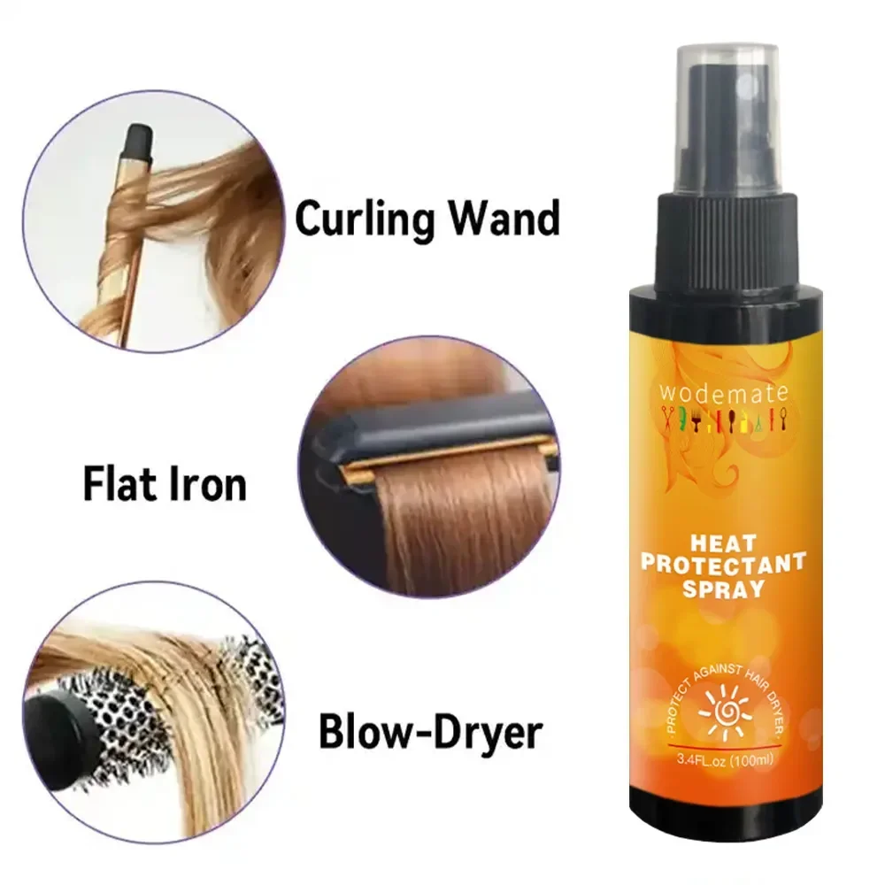 100 ML Hair heat protectant spray Leave-in Heat Primer Thermal Quick Dry + Lace Melting Spray Invisible + Edge control for Wig