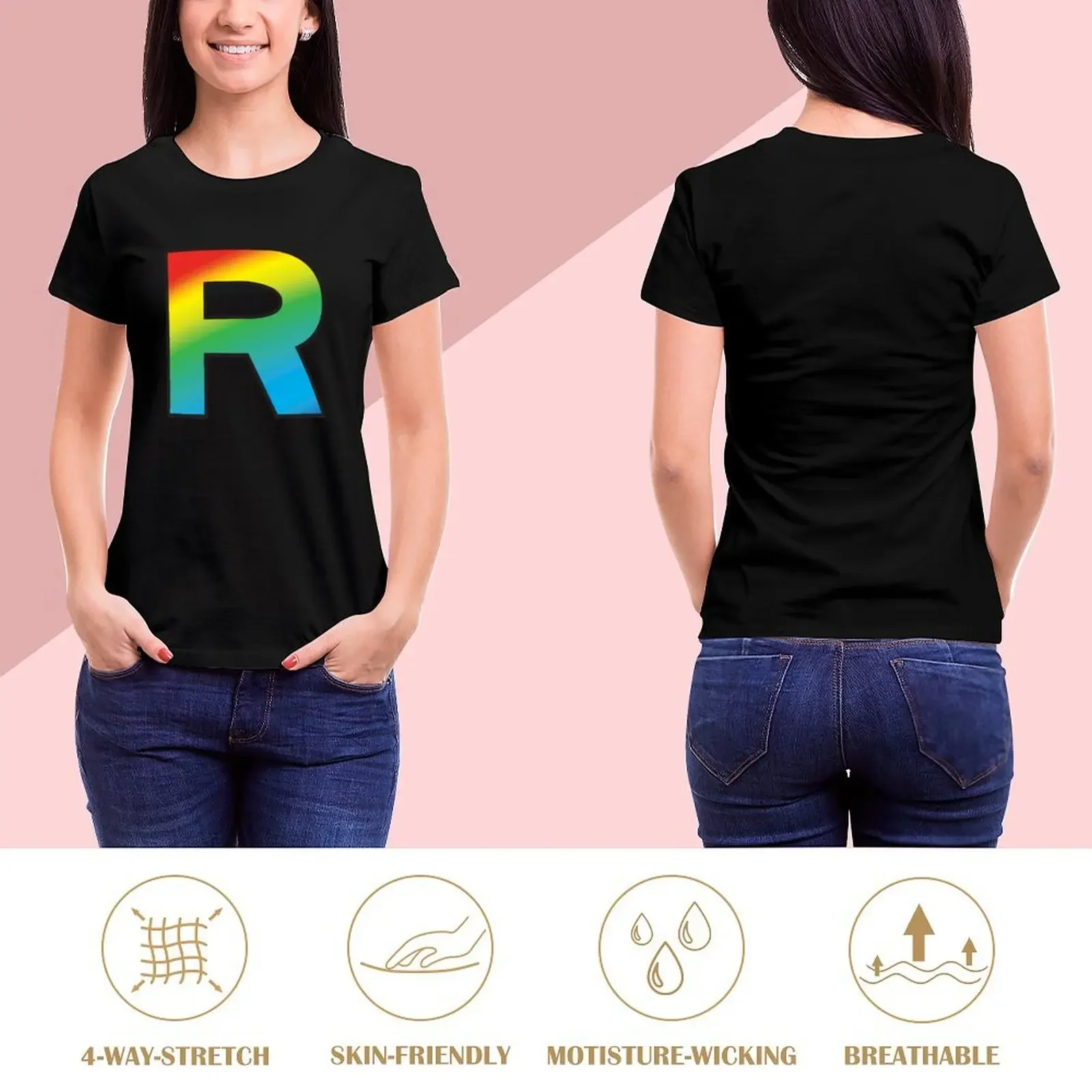 Team Rainbow Rocket T-Shirt heavyweights summer clothes quick-drying hippie clothes ariat shirts for Women