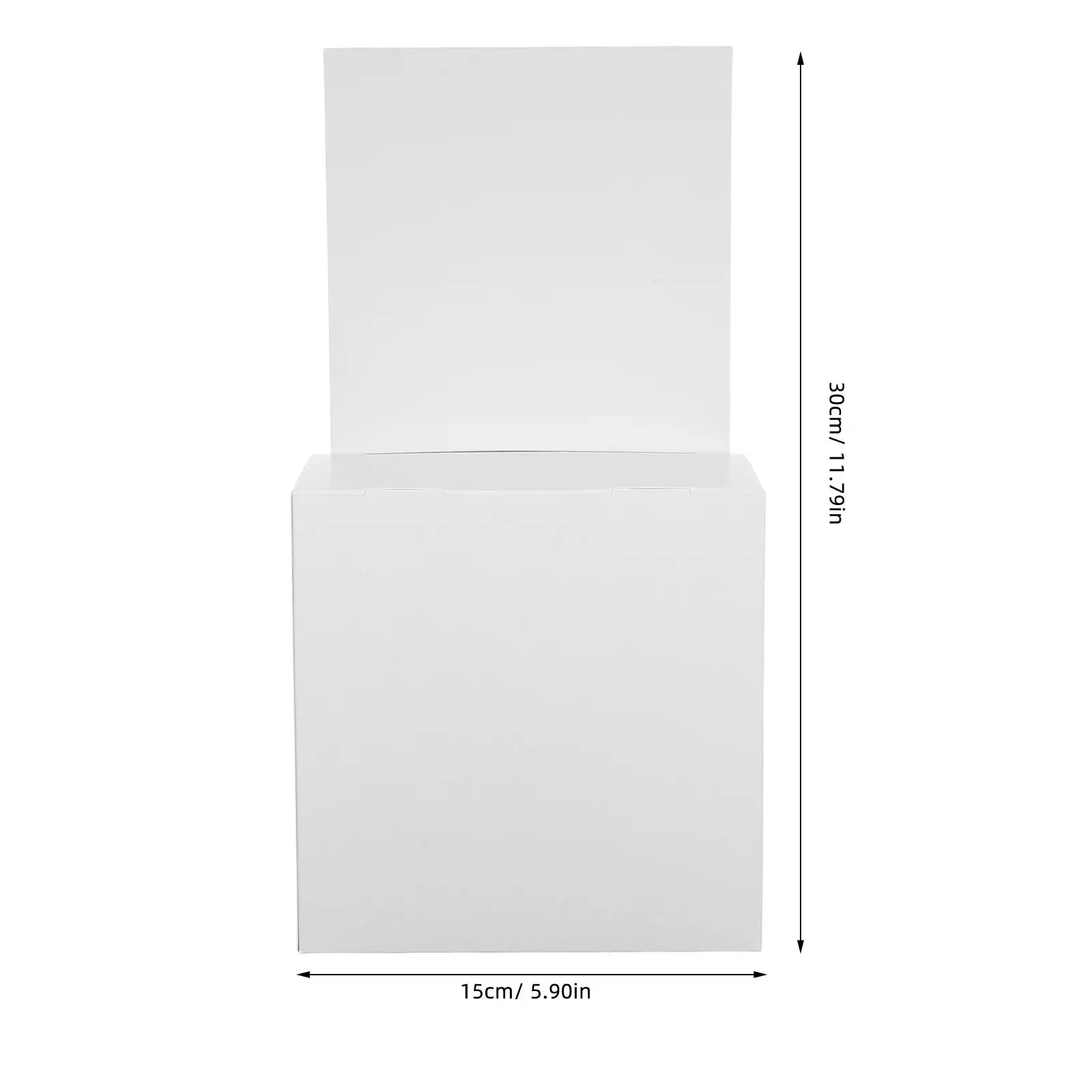 5pcs White Voting Box Suggestion Card Collection Foldable Donation Box Coated Paper Simple Design Versatile Use Easy Assembly