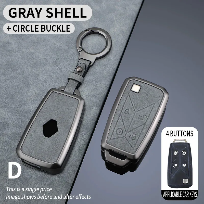 Zinc Alloy Car Key Case for Renault Pickup Truck Lorry Gama Seris T C K Ignition Euro Remote Fob Ring Cover 4Buttons Accessories