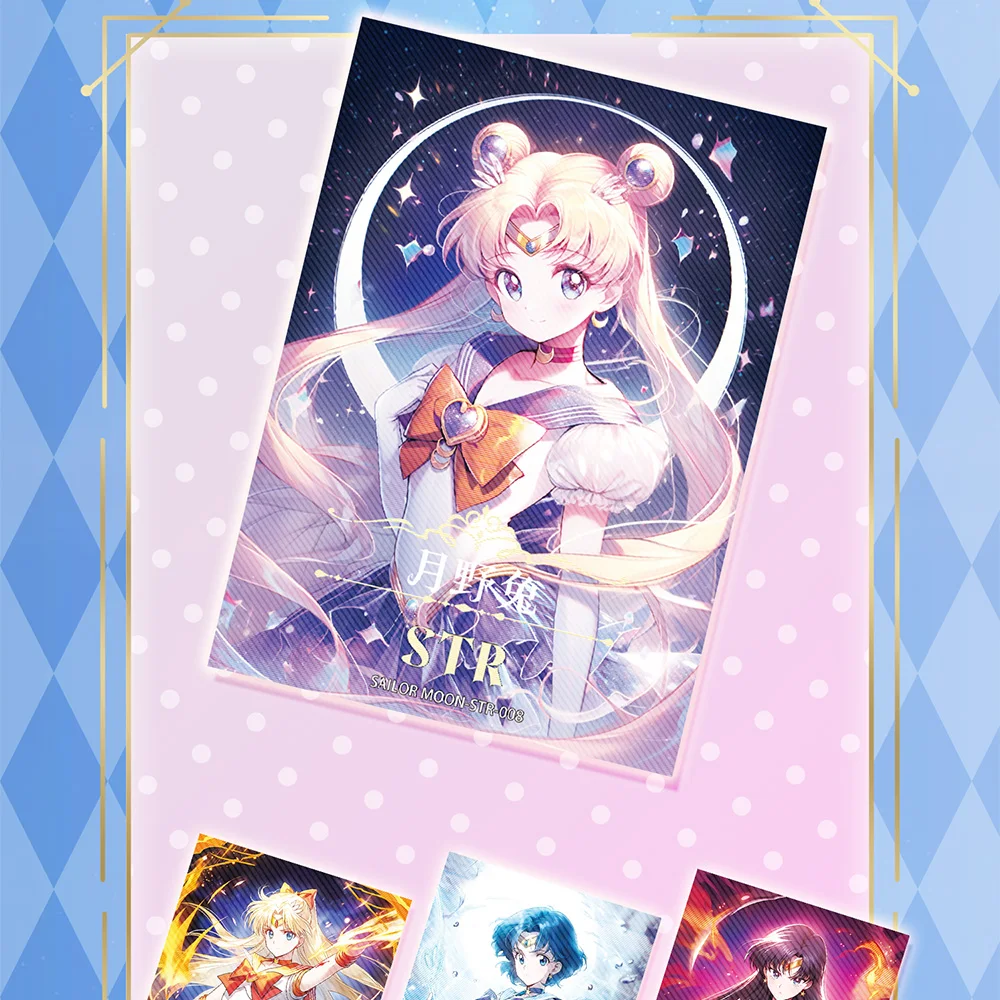 JINGU Sailor Moon Cards Tsukino Mizuno Anime Collection Cards Mistery Boxes Gry planszowe Zabawki Prezenty urodzinowe dla chłopców i dziewcząt