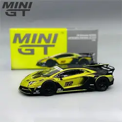 ディーキャスト合金カーモデルコレクション、lbシルエットワークス、aventador New、 #32、mini gt #605、1/64スケール、ディスプレイギフト