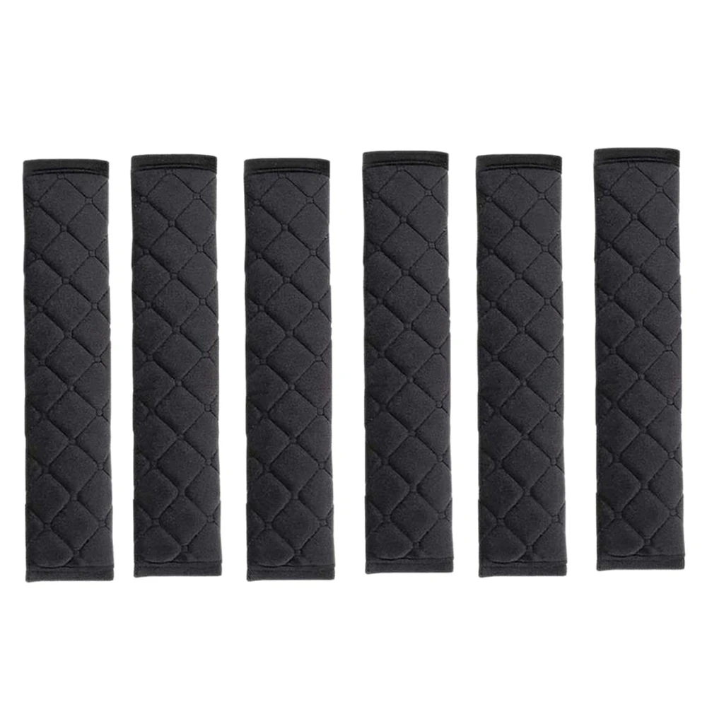 Efficient-6Pcs غطاء حزام مقعد السيارة حزام الأمان حزام الحماية حزام الأمان وسادة الكتف قابل للتعديل حزام مقعد السيارة وسادة الكتف