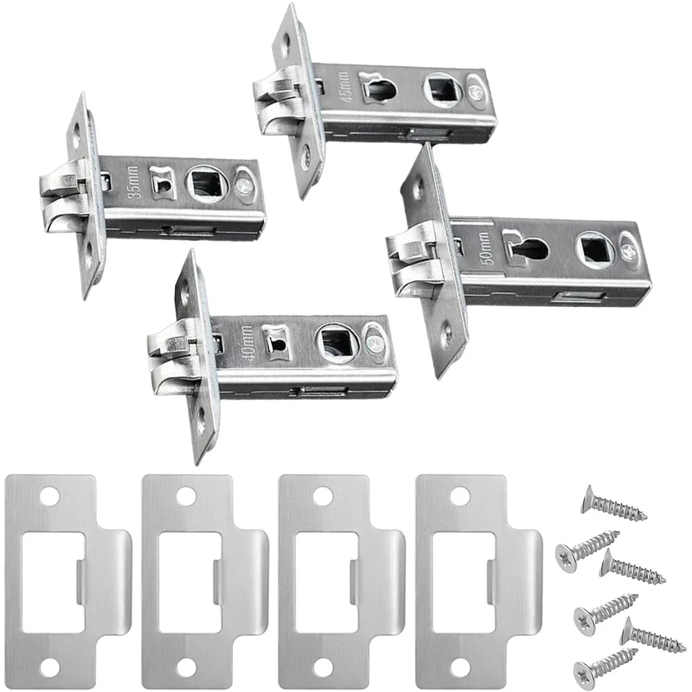 1Set Door Latch Tubular Latch Internal Bolt Bathroom Privacy Door Lock Passage-Latch For Use With Unsprung Door-Furniture