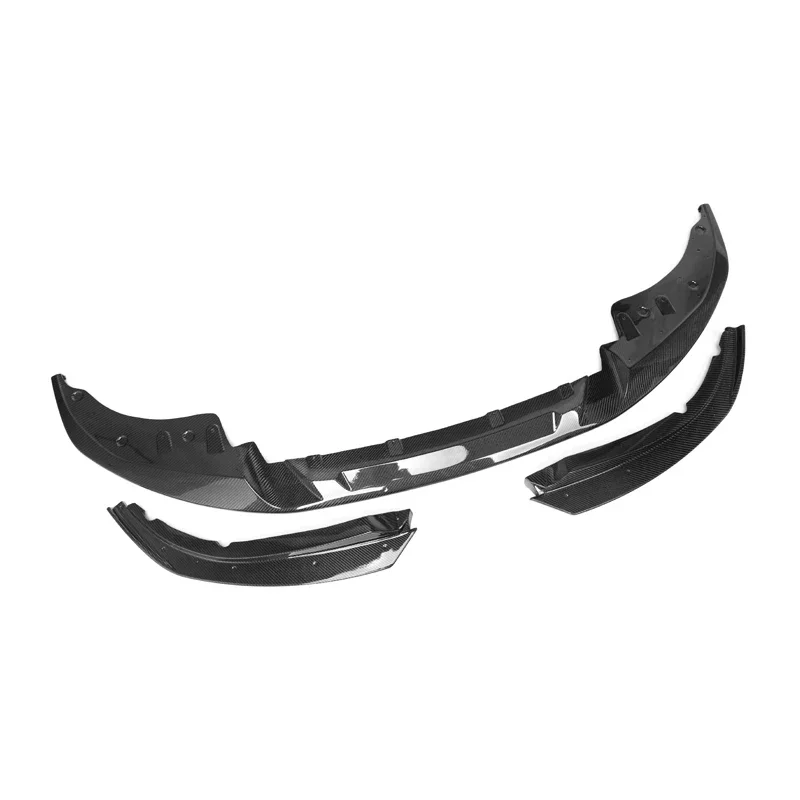 3D Style Carbon Fiber Front Bumper Chin Lip with splitters for BMW G22 Coupe G23 420 430 440 M sports 2020 2021 front lip