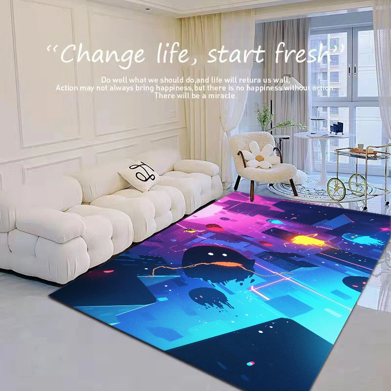 3D Cartoon Anime Carpet Living Room Sofa Area Decoration Rug Children Bedroom Study Decor Game Carpets Esports Room Non-slip Mat