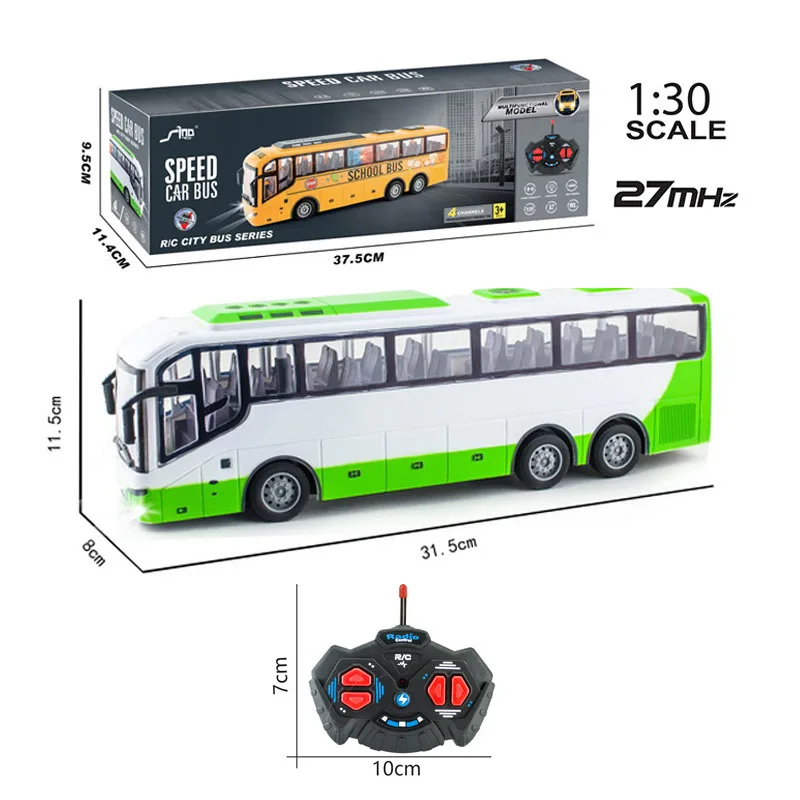 Elektrische Draadloze Afstandsbediening Bus Verlichting Simulatie Afstandsbediening Auto Model Schoolbus Bus Bus Children 'S Gift