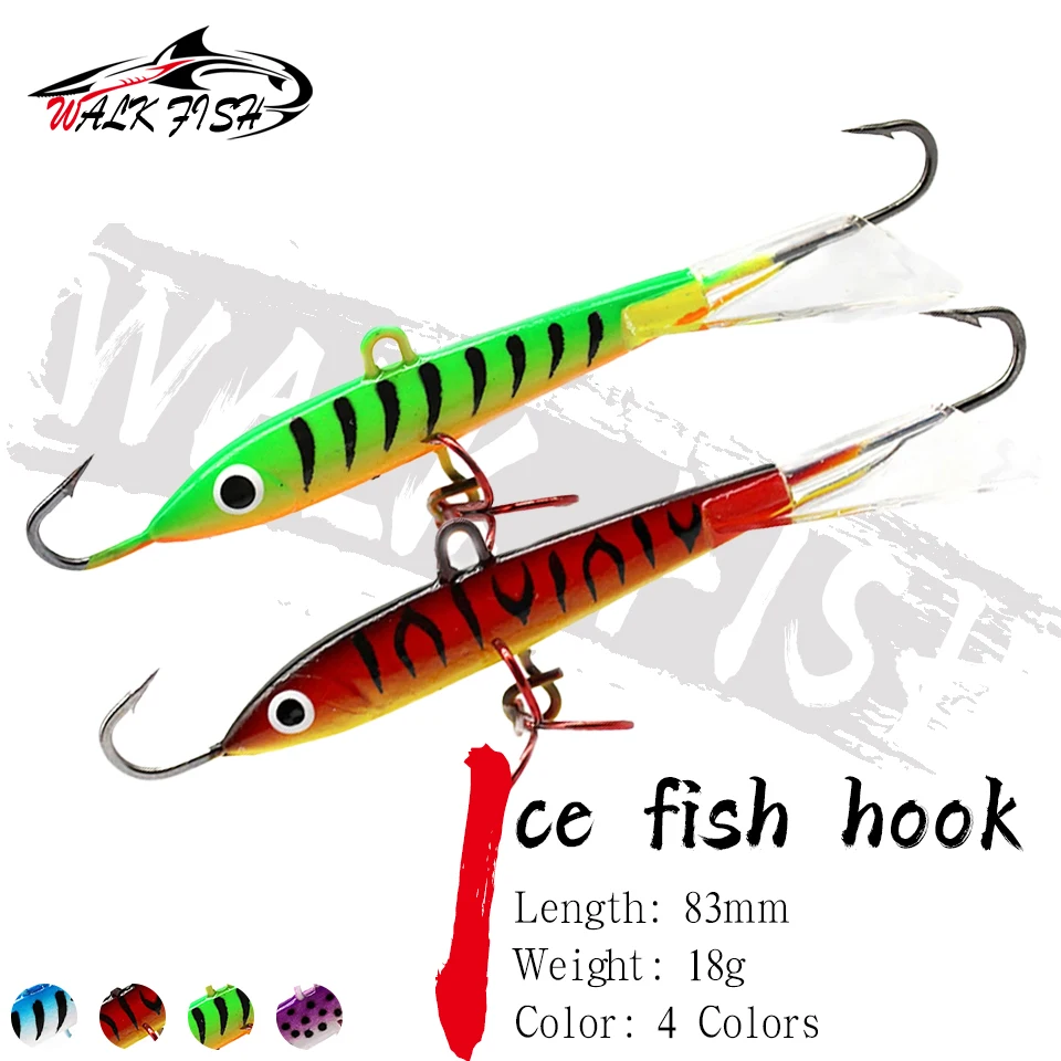 WALK FISH 1 Stücke 83mm 18g Eisfischköder Große Balance Gefälschter Köder Metall Mini Blei Künstliche Köder Süßwasserbarsch Meeresangeln