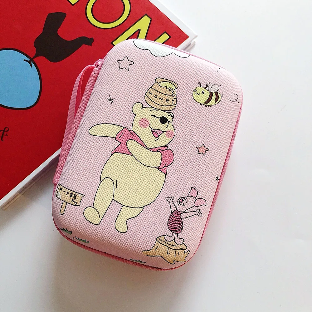 Disney Women Coin Purse Cute  Pooh Bear Stitch Cartoon Kids Wallets for Girls Cosmetics Bag Coin Storage Bag Kids Birthday Gifts