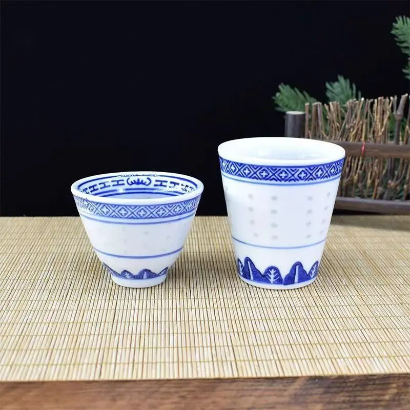 Vintage Porcelain Dragon Tea Cup, Blue and White, Jingdezhen Ceramic Sake Cups, Drinkware Tea Bowls, 80ml, 150ml