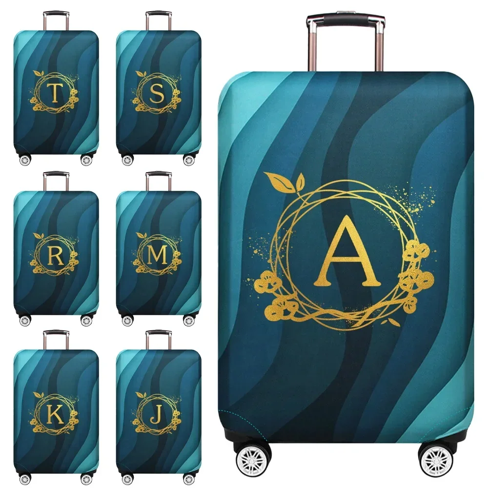 Stretch Fabric Luggage Protective Cover Simplicity Suitcase Trunk Holders Case Portable Travel Accessories Wreath Printing