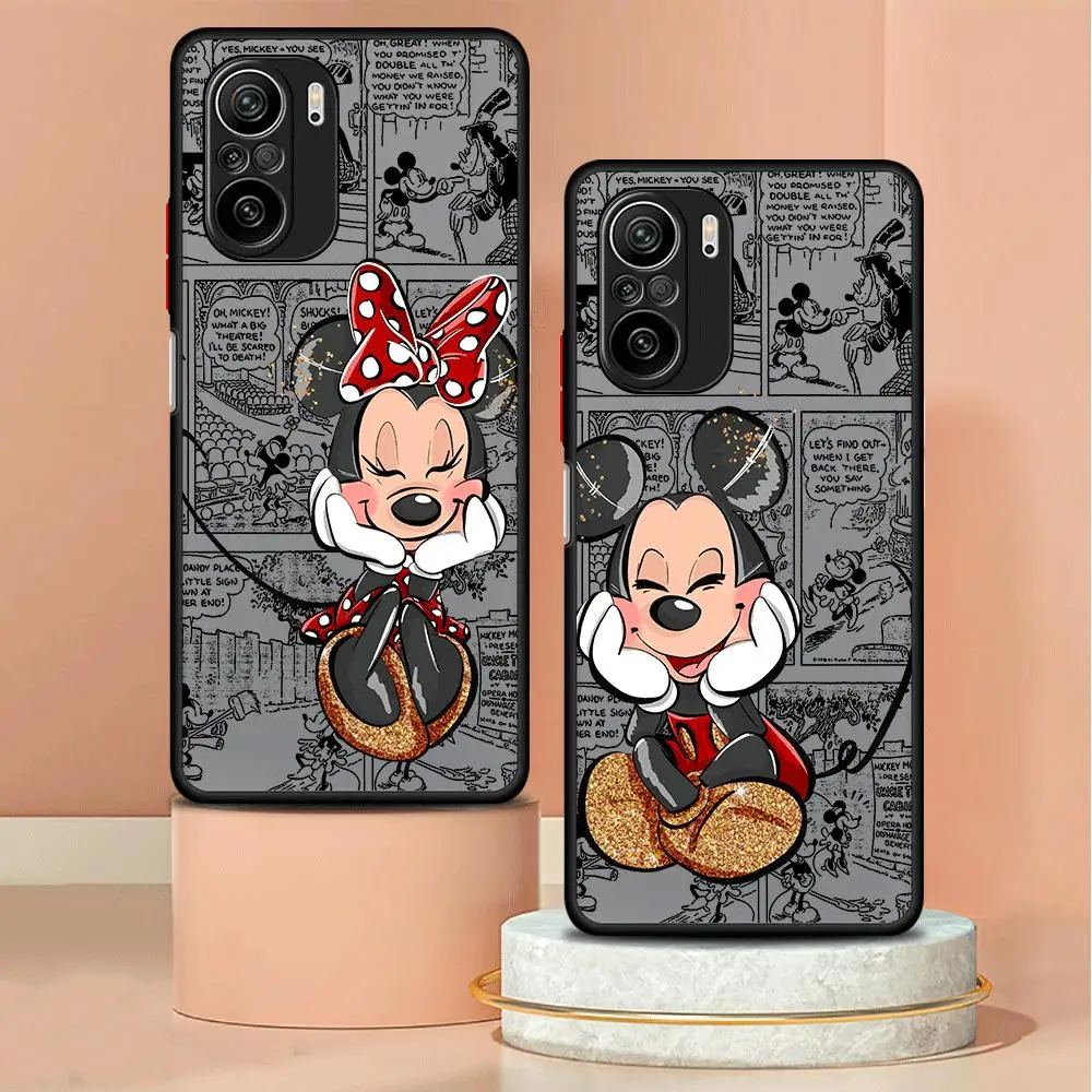 Disney Mickey Minnie love Phone Case for Xiaomi Redmi 9A 9i 9C 9T 10 13C 12 4G 12 5G K40 Pro A1 A2 plus Matte