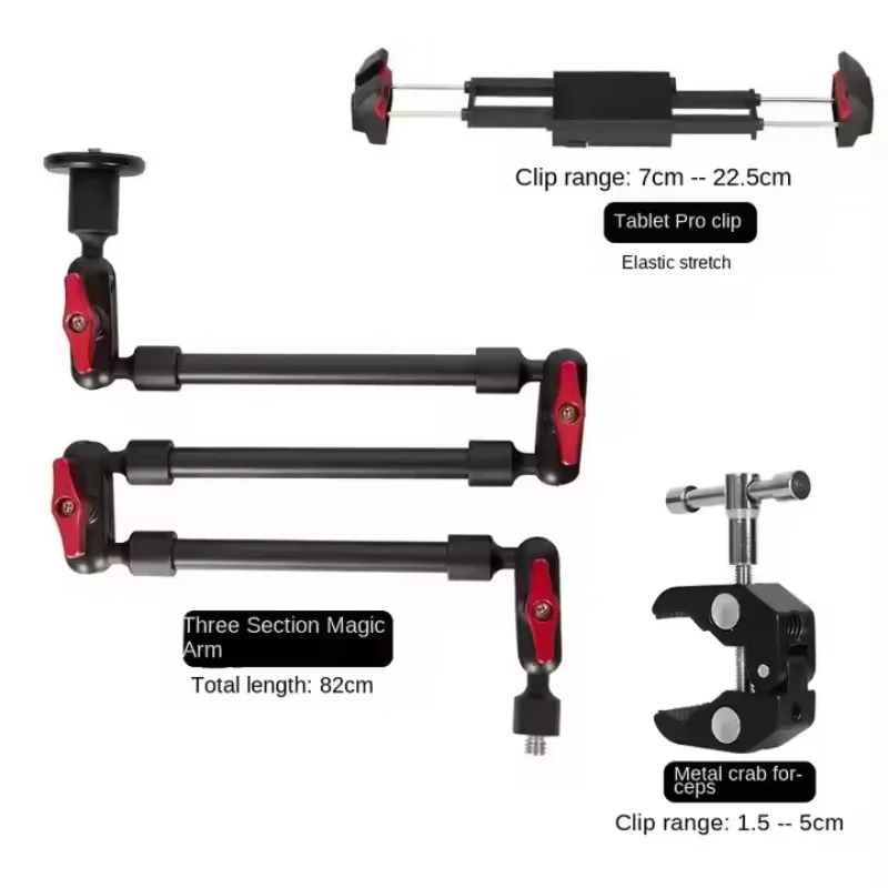 Suporte para telefone com braço mágico flexível especial ao vivo 360 °   Tripé giratório para filmagem e gravação de tablet