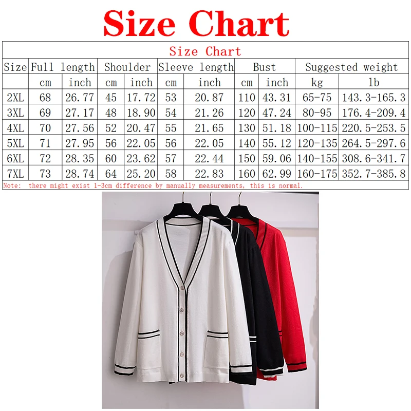 Plus Size Women Clothing 6XL 7XL 100/150kg Oversized Women Winter Wear Bust 150/160cm Loose Cardigans Sweater Knitted Coats