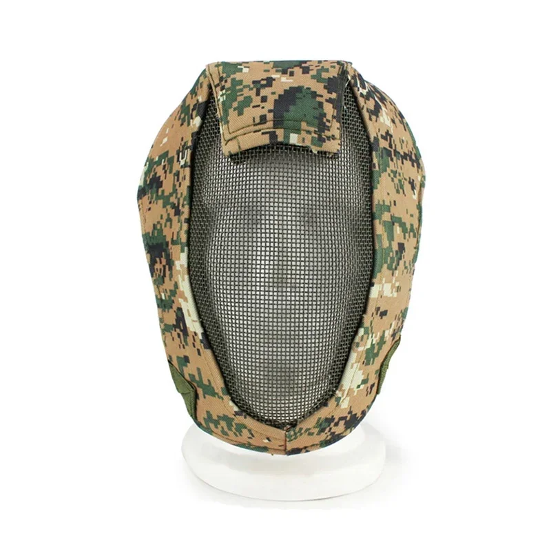 Tactical V3 Fencing Full Face Mask Steel Metal Mesh Paintball Mask Hunting Wargame Outdoor Metal Net Protective Masks