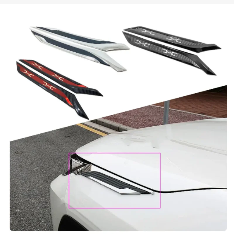 

For Toyota Rav4 2019-2023 Front Fog Light Lamp Eyebrow Covers Car Side Body Stickers Exterior Decoration Styling 2Pcs